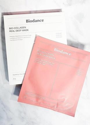 Гідрогелева маска з колагеном biodance bio collagen real deep mask sheet 4 шт. упаковка