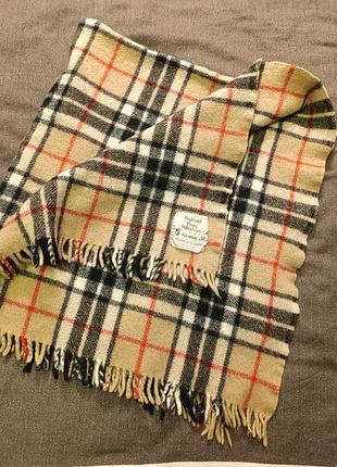 Шерстяной шотландский плет в расцветке burberry. 120х110см