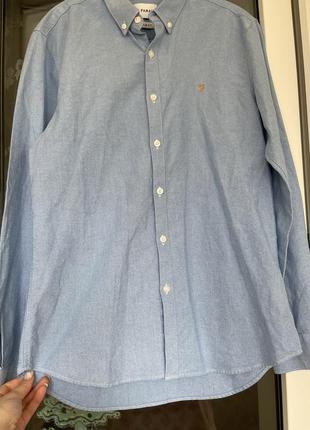 Хлопковая рубашка slim fit