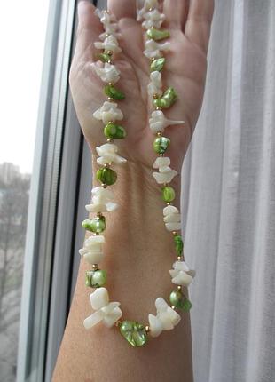 Колье жемчуг барокко и перламутр