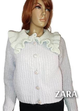 Вязаный кардиган с шерстью и альпакой от zara