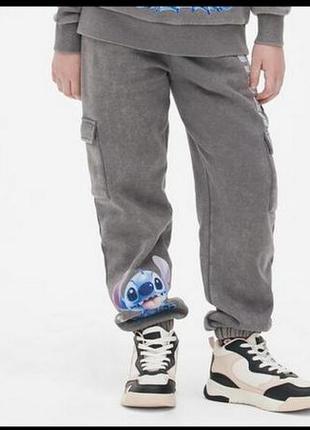 Ульотні штани карго disney stitch