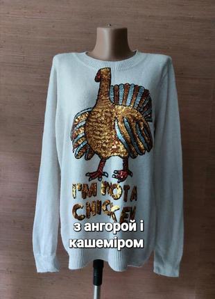 💜❄️🩷 мягкий теплый свитер курка пайетки