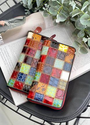 Гаманець з натуральної шкіри на блискавці