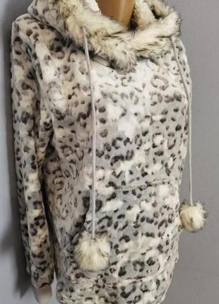 Брендова домашня плюшева кофта худі розміру s