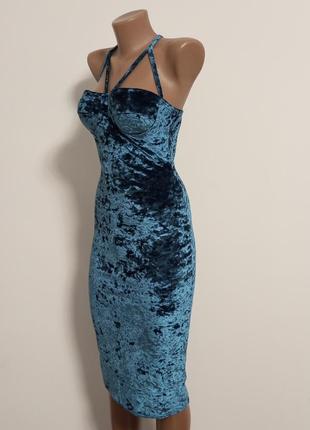 Бархатное вечернее платье