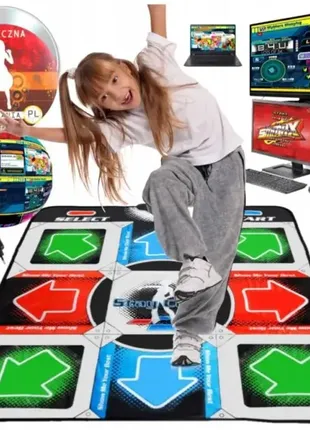 Танцевальный коврик usb для пк компьютера pc dance mat dance pad улучшенный с cd
