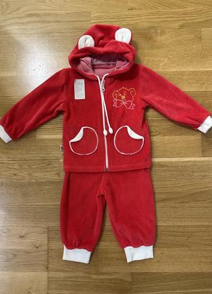 Велюровый спортивный костюм для девочек