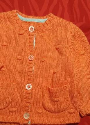Теплая кофта для девочки бренда nutmeg