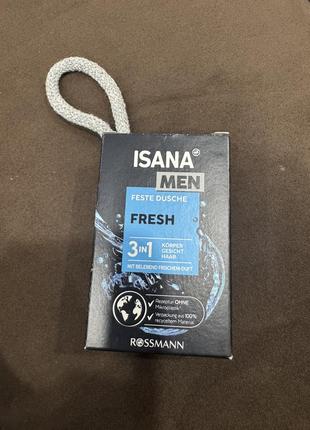 Isana men твердый гель для душа без мыла для мужчин