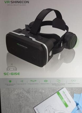 3d очки с наушниками виртуальной реальности vr shinecon sc-g15e3 фото