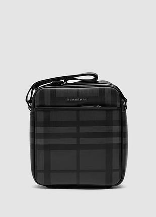 Брендова чоловіча шкіряна сумка burberry large messenger bag men crossbody shoulder bag grey