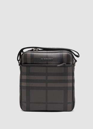 Брендова чоловіча шкіряна сумка burberry large messenger bag men crossbody shoulder bag brown