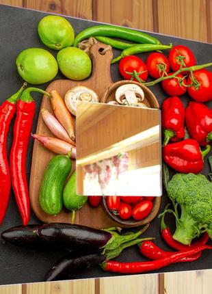 Декоративне дзеркало «овочевий натюрморт» прикраса інтер'єру кухні, кафе, бару, ресторану, подарунок