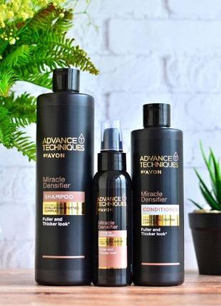 Набір для волосся з гіалуроново-пептидним комплексом "магія об'єму" advance techniques by avon