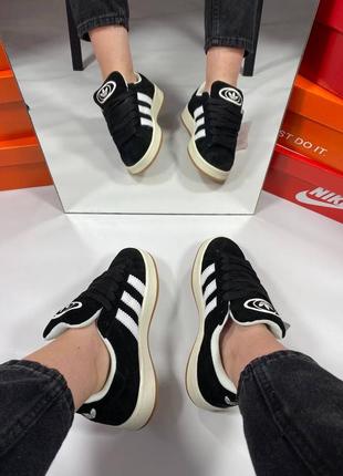 Кроссовки adidas campus 00s «core black дополнительные шнурки