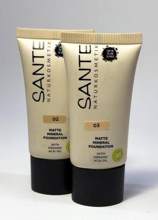 Тональна основа sante matte mineral foundation4 фото