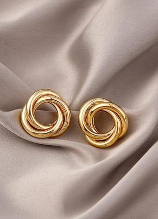 Базовые серьги узелки топ сережки