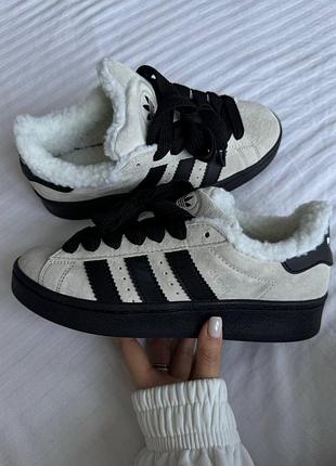 Женские щимовые кроссовки на меху adidas campus fur ❄️