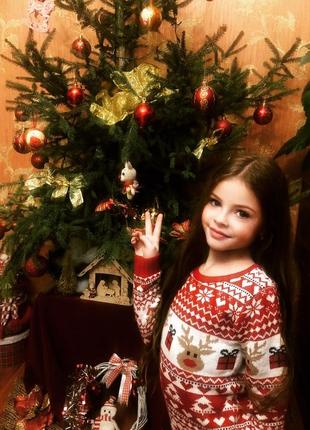 Новорічний дитячий светр джемпер з оленями