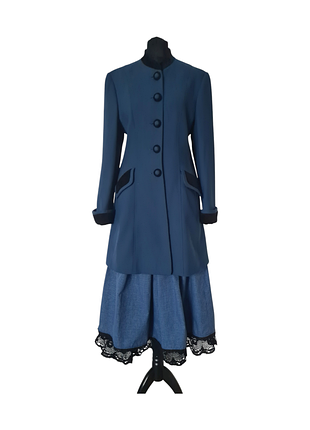 Невероятный стильный изысканный прекрасный роскошный винтажный удлиненный жакет ретро винтаж шерсть шерсть шерсть шерсть