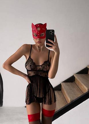Комплект “red mystery”. соблазнительный комплект белья