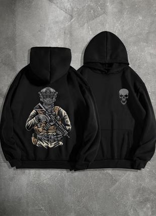 Худи трехнитка с принтом на спине