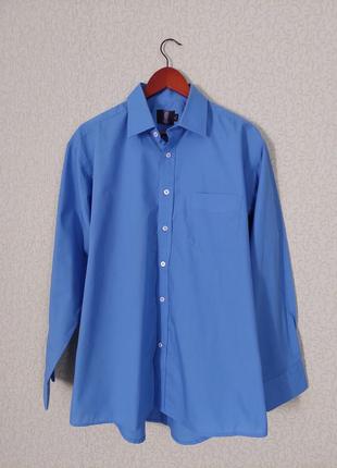 Рубашка свободного кроя цвета аквамарин