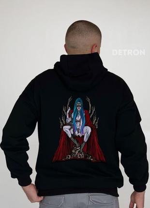 Худи трехнитка с принтом на спине