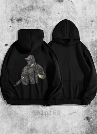 Худи трехнитка с принтом на спине