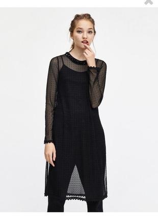 Платье сетка в горох від zara