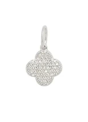 Подвеска клевер из серебра с фианитом 82334-р