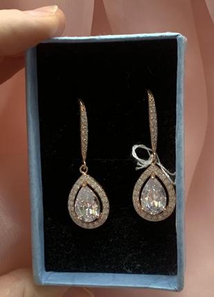 Серьги с позолотой5 фото