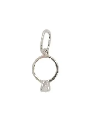 Серебряный кулон колечко с фианитом 3-3356-р