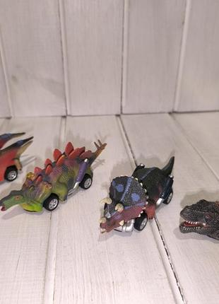 Набір іграшкових машинок динозаврів дино діно птеродактиль динозавр рекс
