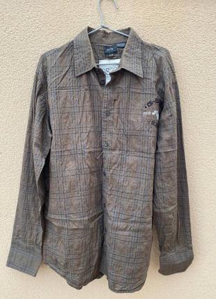 Мужская рубашка в клетку xxl g-star raw