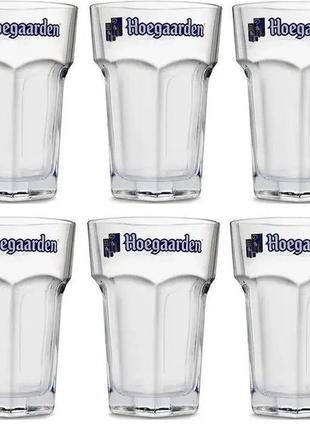 Комплект пивних келихів хугарден (hoegaarden) 0.5 л (6 шт.) оригінал бельгія