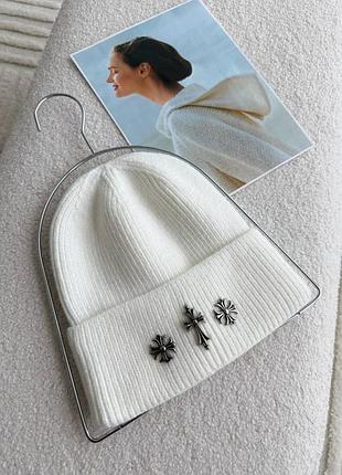 Шапка женская в дизайне chrome hearts ♣️♣️♣️
