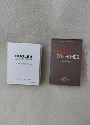 Оригинал. пробники духов. thierry mugler alien. versace. hermes