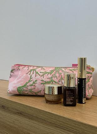 Новый набор миниатюр estee lauder + косметичка