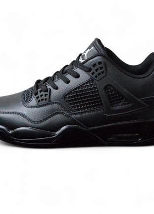 Nike air jordan retro 4 black кроссовки мужские найк аэр джордан кроссовки