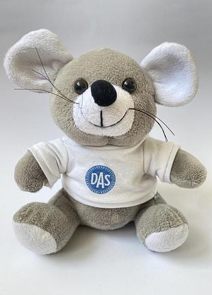 М'яка іграшка миша сірий мишеня в білій кофточці плюшева іграшка мишка 22 см