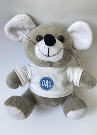 М'яка іграшка миша сірий мишеня в білій кофточці плюшева іграшка мишка 22 см2 фото