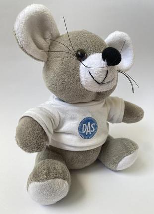 М'яка іграшка миша сірий мишеня в білій кофточці плюшева іграшка мишка 22 см4 фото