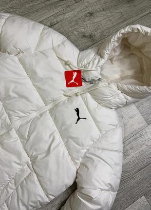 Тепла зимова куртка puma Classic оригінал, біла зимова куртка, жіноча куртка puma Classic біла2 фото