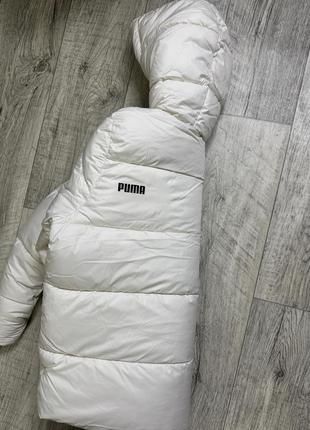 Тепла зимова куртка puma Classic оригінал, біла зимова куртка, жіноча куртка puma Classic біла3 фото