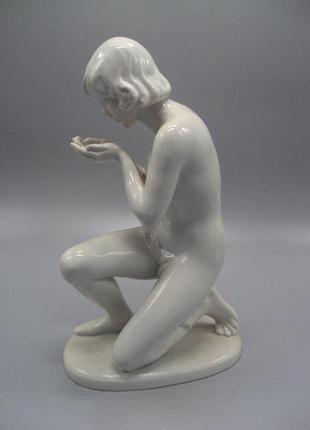 Фигура фарфор статуэтка валлендорф германия wallendorf обнаженная девушка умывается ню...