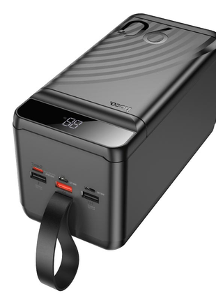 Повербанк hoco 90000mah 3хusb/type-c qc/pd 22.5w ліхтарик дисплей j123d