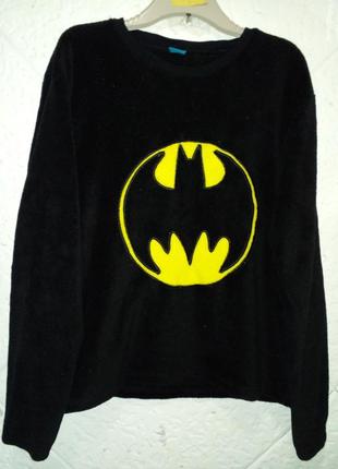 Мягкий пушистый мужской свитерик batman мерч