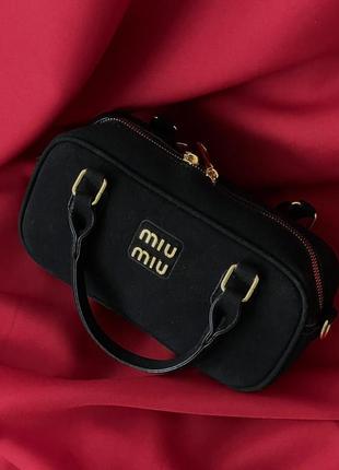 Женская сумка miu замша